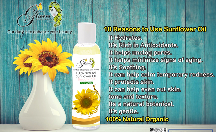 Glam Skincare Sunflower Beauty Oil Organic Natural
